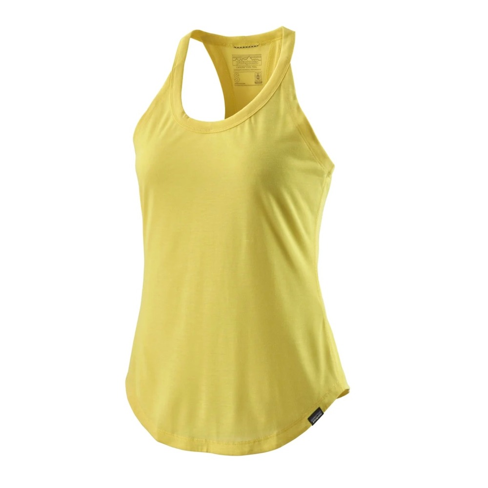 Patagonia Women's Tank Top Capilene Cool Trail Hiking Yellow XL Racerback Run